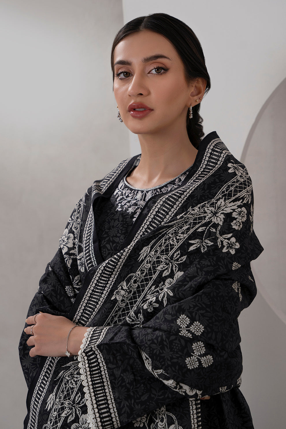 Zellbury 3 Piece Custom Stitched Suit - Black - LB30371