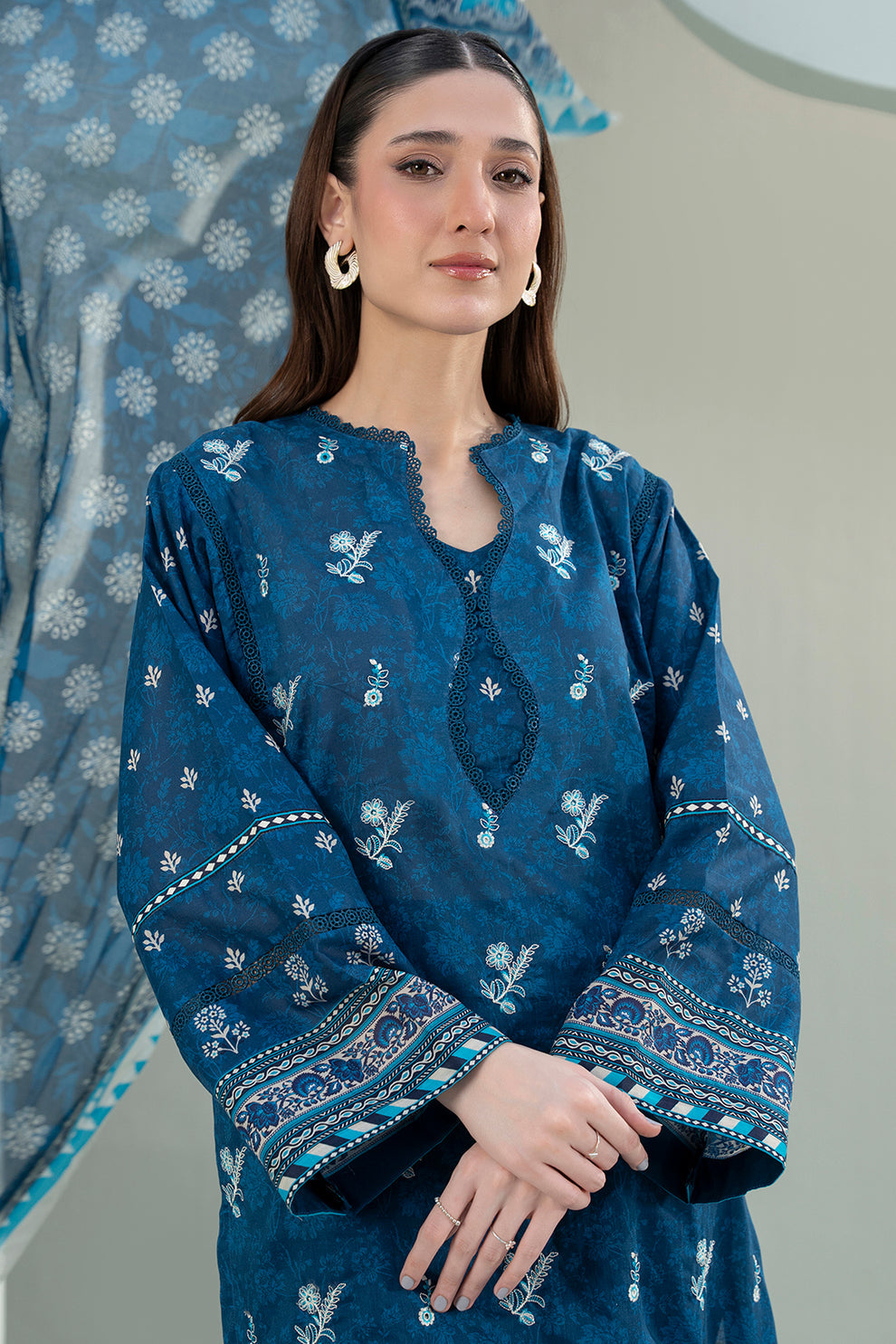 Zellbury 3 Piece Custom Stitched Suit - Blue - LB30391