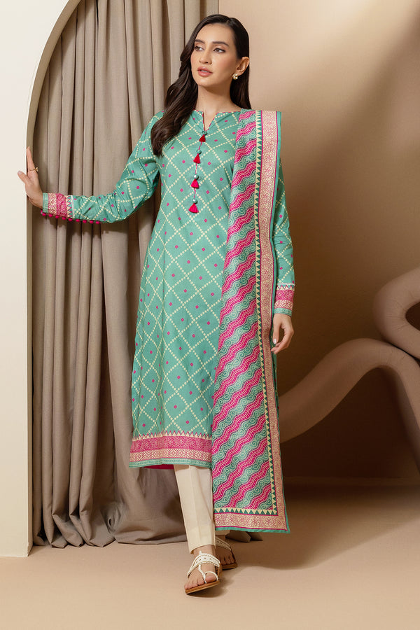 Zellbury 3 Piece Custom Stitched Suit - Green - LB29936