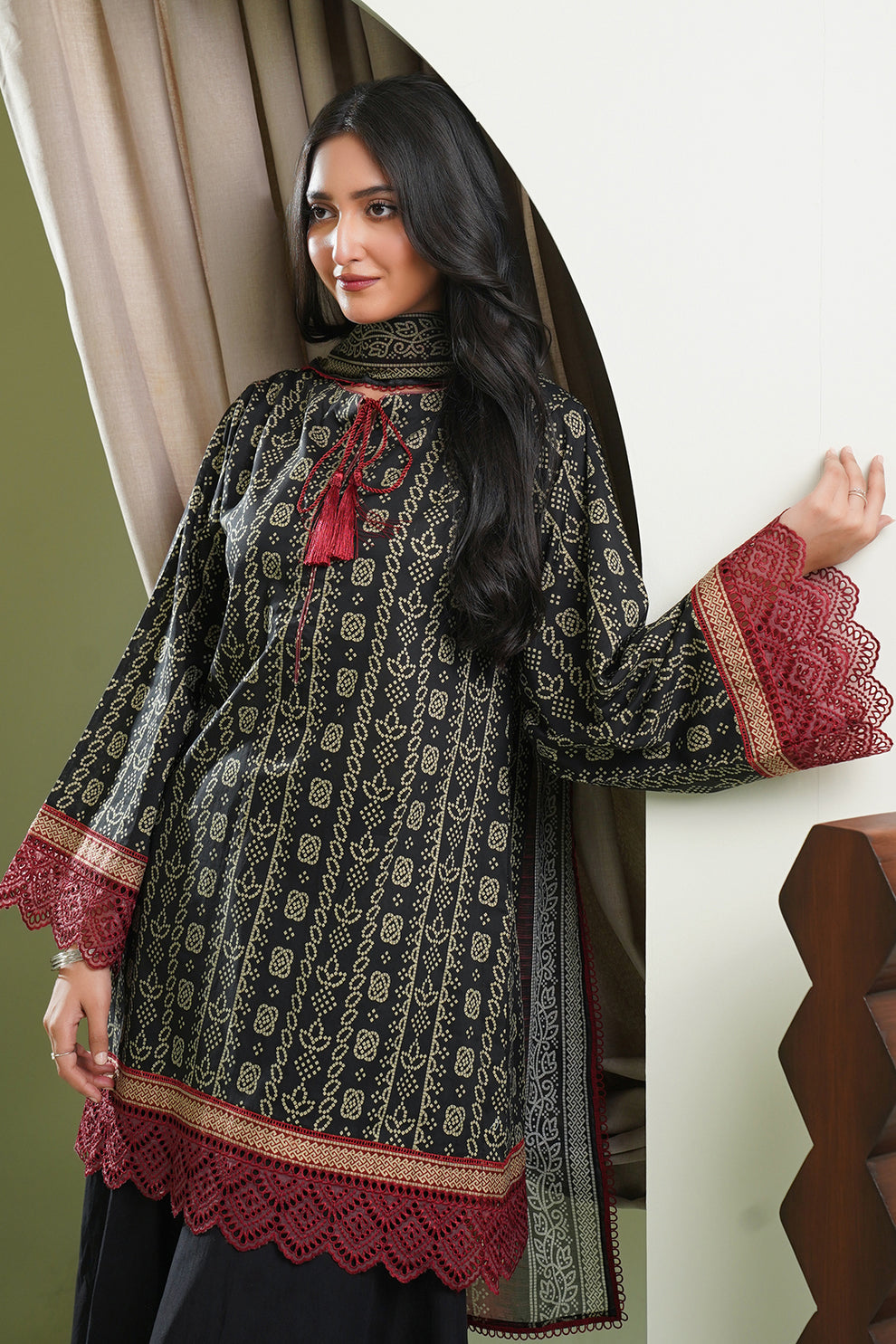 Zellbury 3 Piece Custom Stitched Suit - Black - LB30384