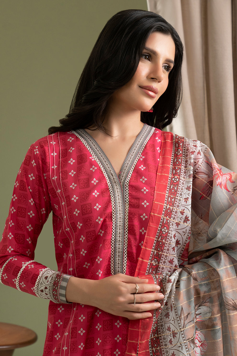 Zellbury 3 Piece Custom Stitched Suit - Pink - LB30613
