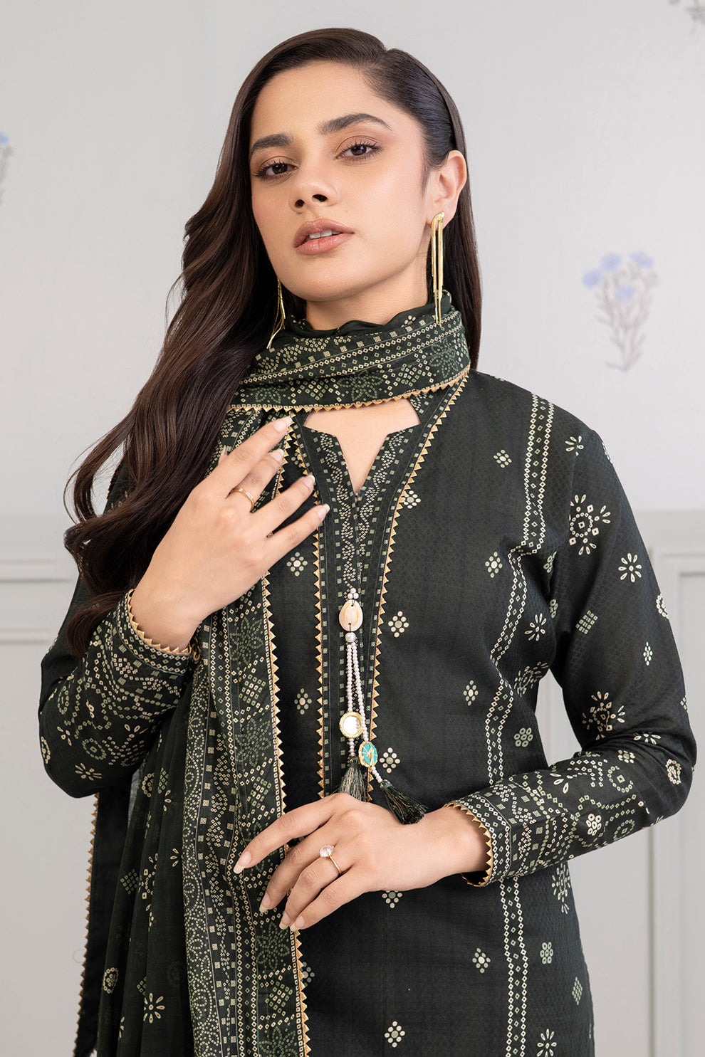 Zellbury 3 Piece Custom Stitched Suit - Green - LB30386