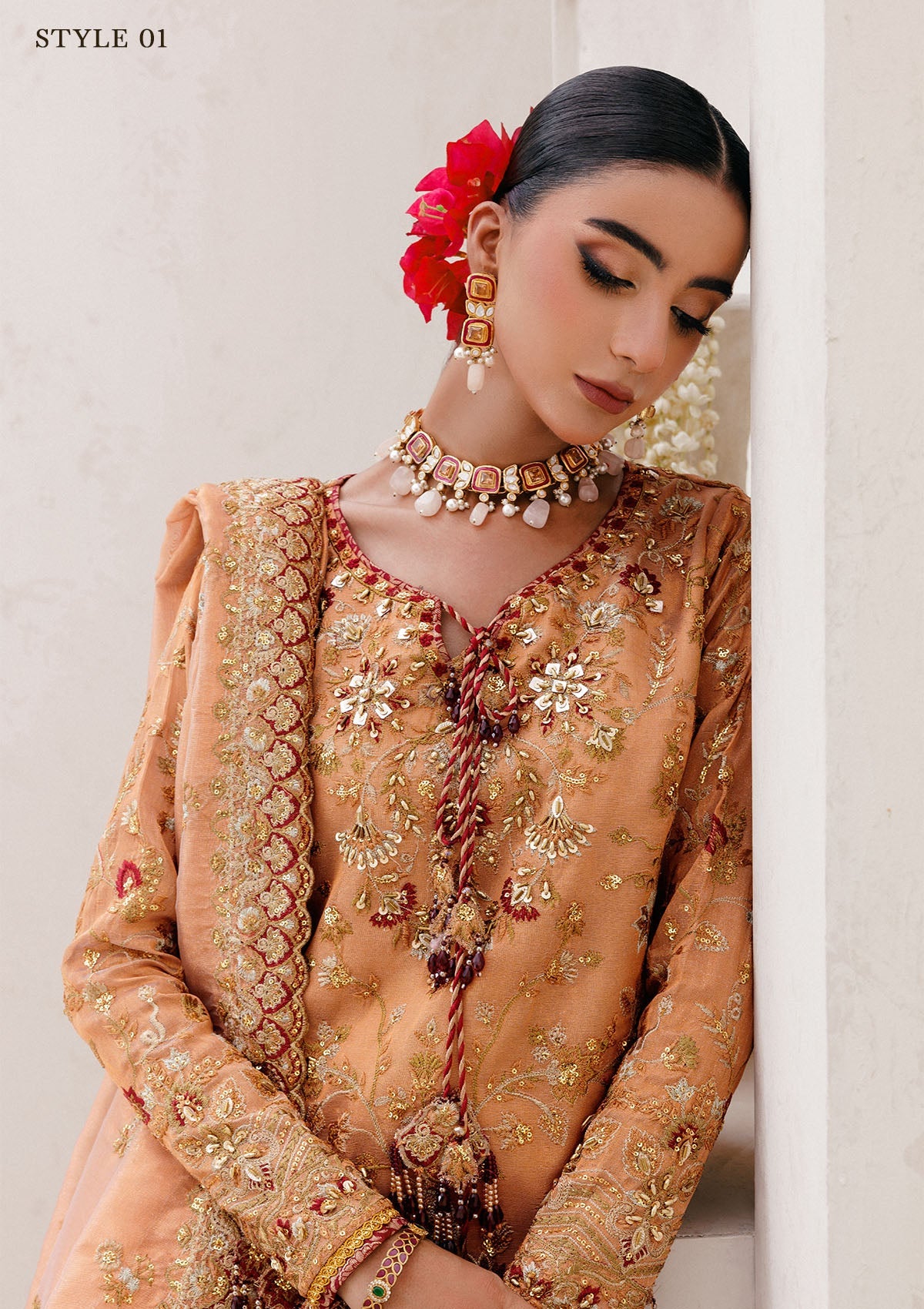 AIK 3 Piece Custom Stitched Suit - Orange - LB30959