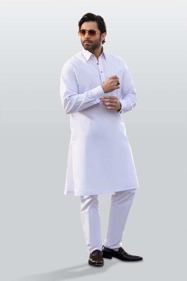 Gul Ahmed 2 Piece Custom Stitched Suit - White - LB30464