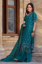 Gul Ahmed 3 Piece Custom Stitched Suit - Blue - LB29852