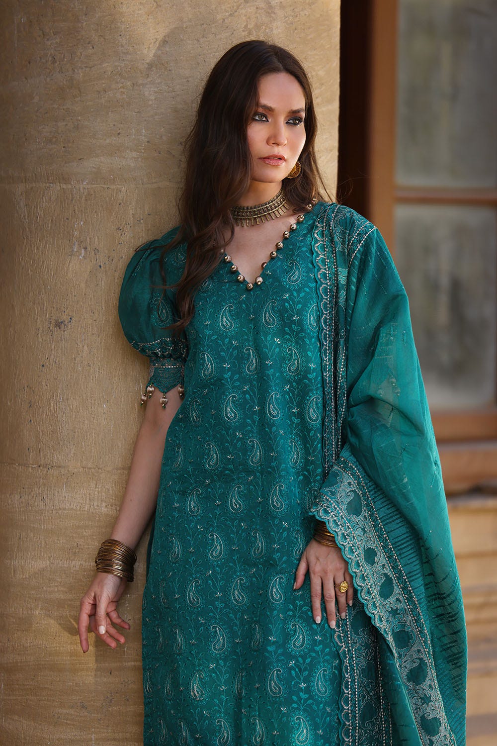 Gul Ahmed 3 Piece Custom Stitched Suit - Blue - LB29852