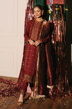 Gul Ahmed 3 Piece Custom Stitched Suit - Red - LB29860