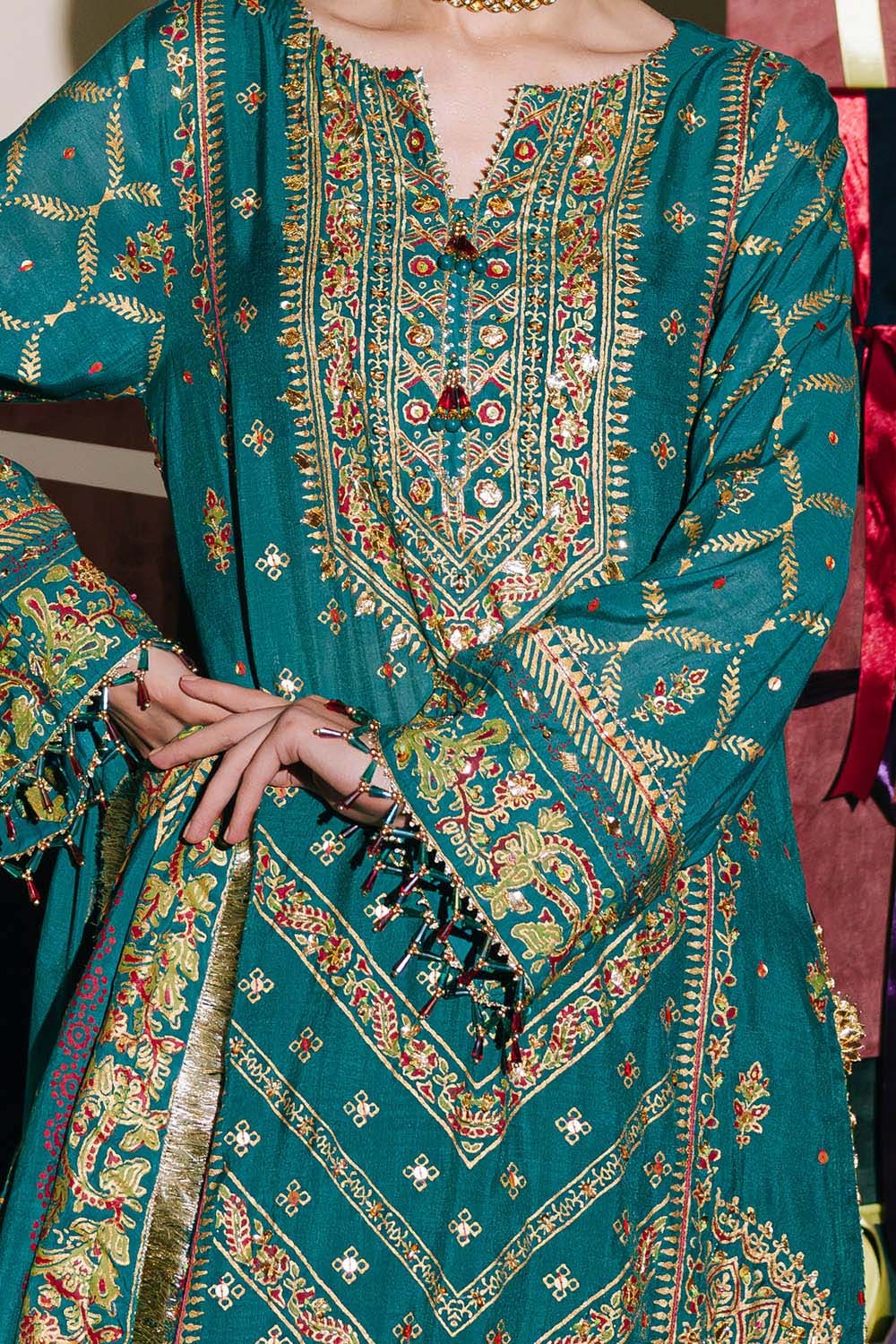 Gul Ahmed 3 Piece Custom Stitched Suit - Blue - LB29868
