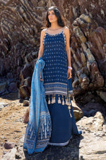 Gul Ahmed 3 Piece Custom Stitched Suit - Blue - LB29197