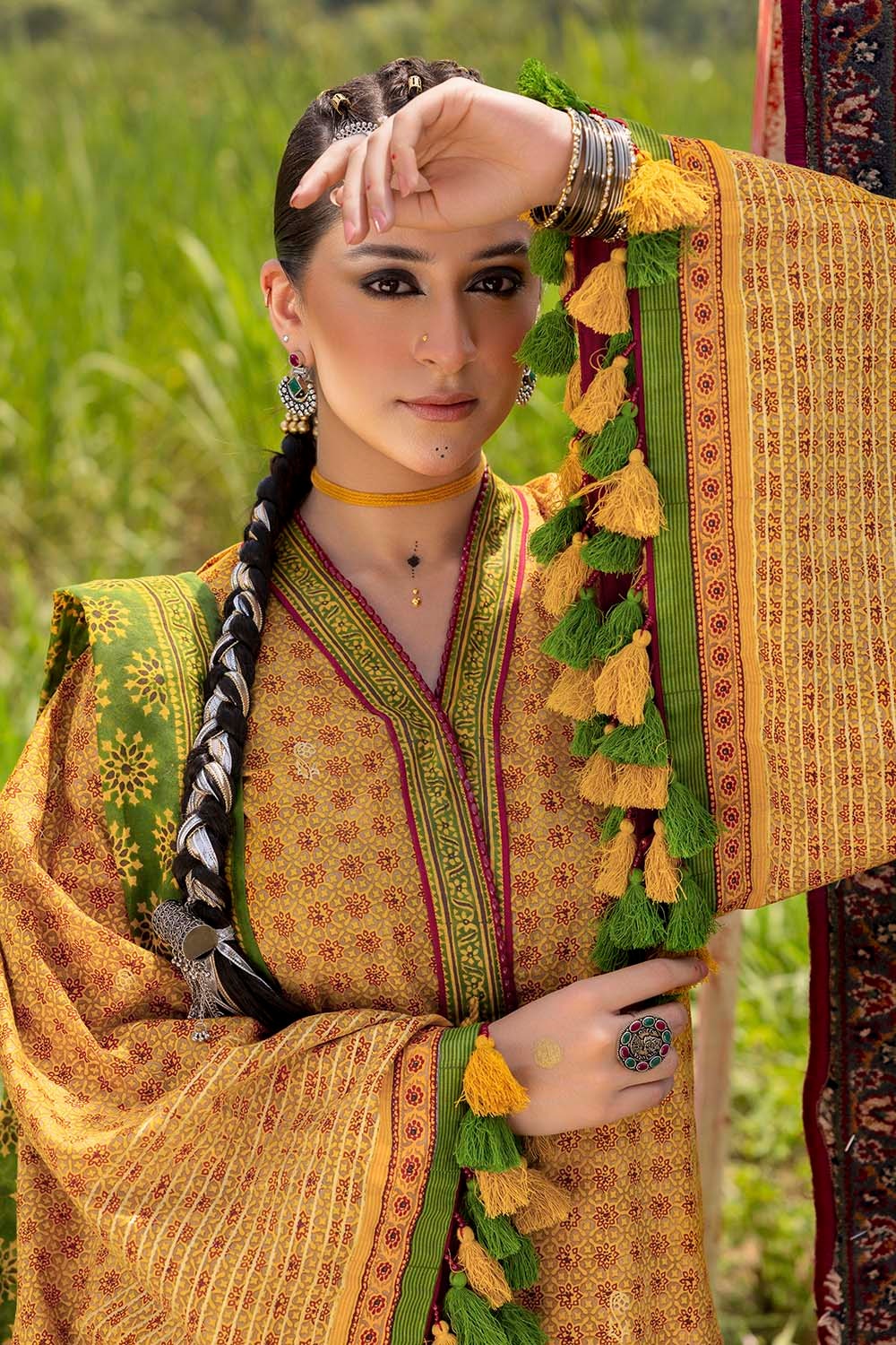 Gul Ahmed 3 Piece Custom Stitched Suit - Yellow - LB30425