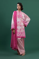 Sana Safinaz 3 Piece Custom Stitched Suit - Pink - LB30616