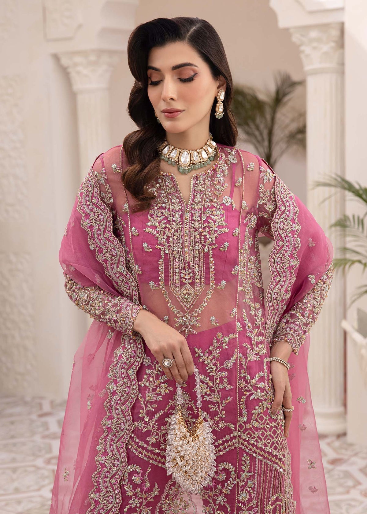 Kanwal Malik 3 Piece Pret Suit - Mauve - LB30353