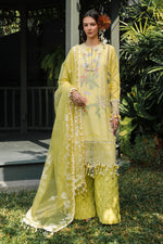 Sana Safinaz 3 Piece Custom Stitched Suit - Yellow - LB29566