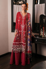 Sana Safinaz 3 Piece Custom Stitched Suit - Red - LB29569