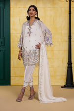 Sana Safinaz 3 Piece Custom Stitched Suit - Off-White - LB29375