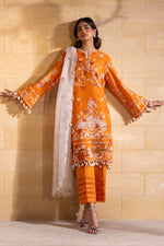 Sana Safinaz 3 Piece Custom Stitched Suit - Orange - LB29378