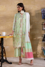 Sana Safinaz 3 Piece Custom Stitched Suit - Green - LB29381