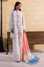Sana Safinaz 3 Piece Custom Stitched Suit - Off-White - LB29382