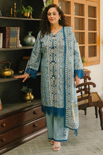 Gul Ahmed 3 Piece Custom Stitched Suit - Blue - LB29219