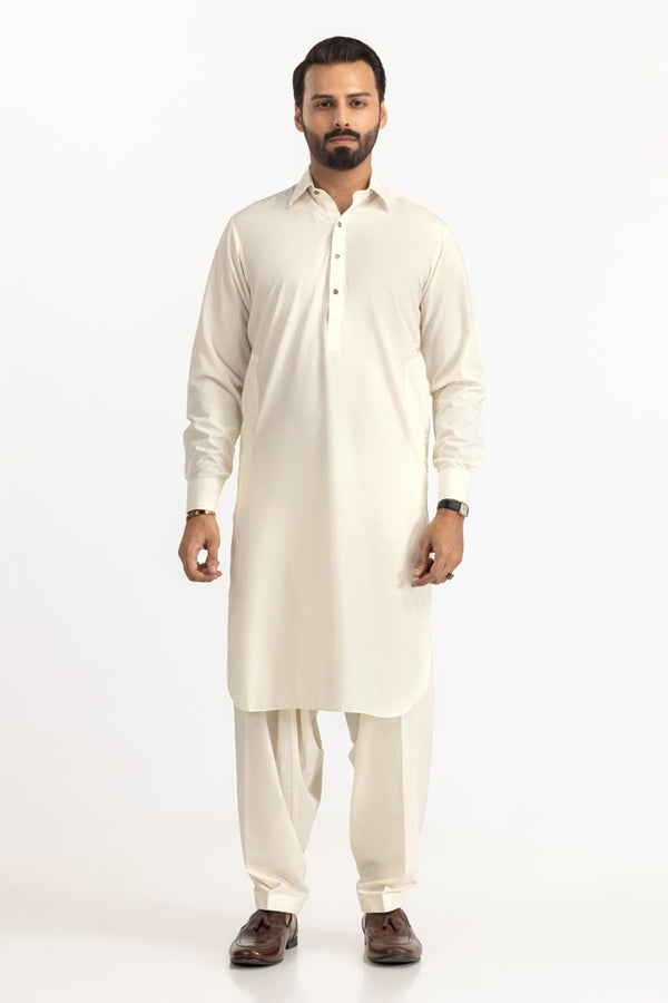 Gul Ahmed 2 Piece Custom Stitched Suit - White - LB30538