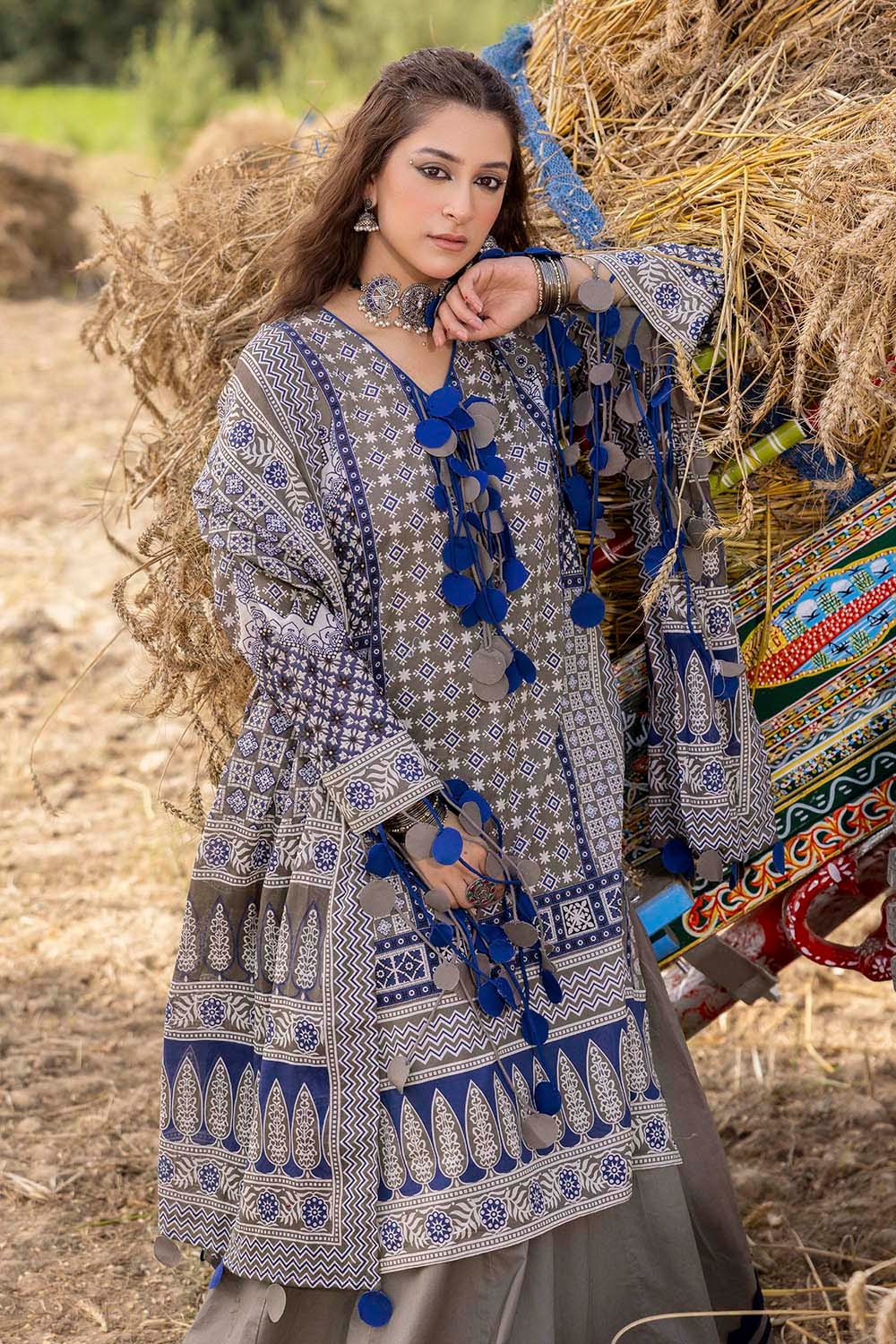 Gul Ahmed 3 Piece Custom Stitched Suit - Beige - LB30417