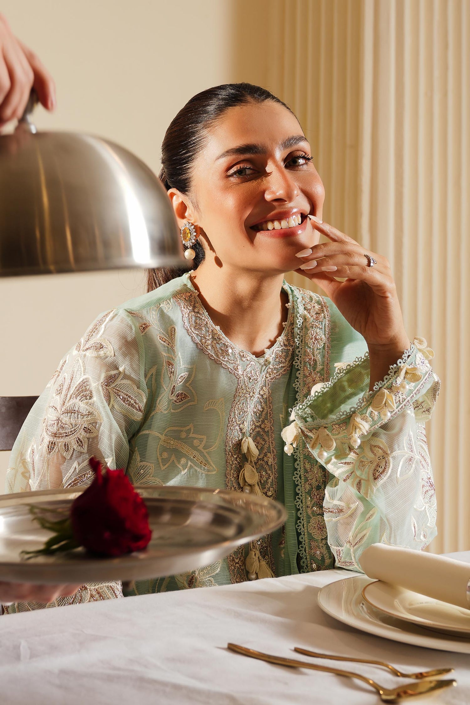 Sana Safinaz 3 Piece Ready to Wear Suit - Green - L100319