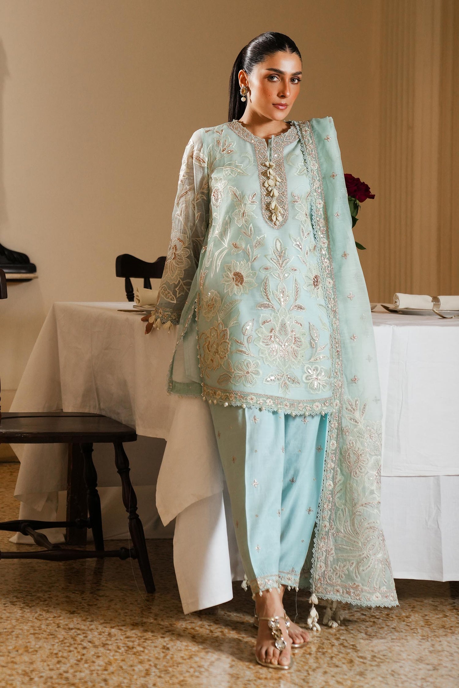 Sana Safinaz 3 Piece Ready to Wear Suit - Green - L100319