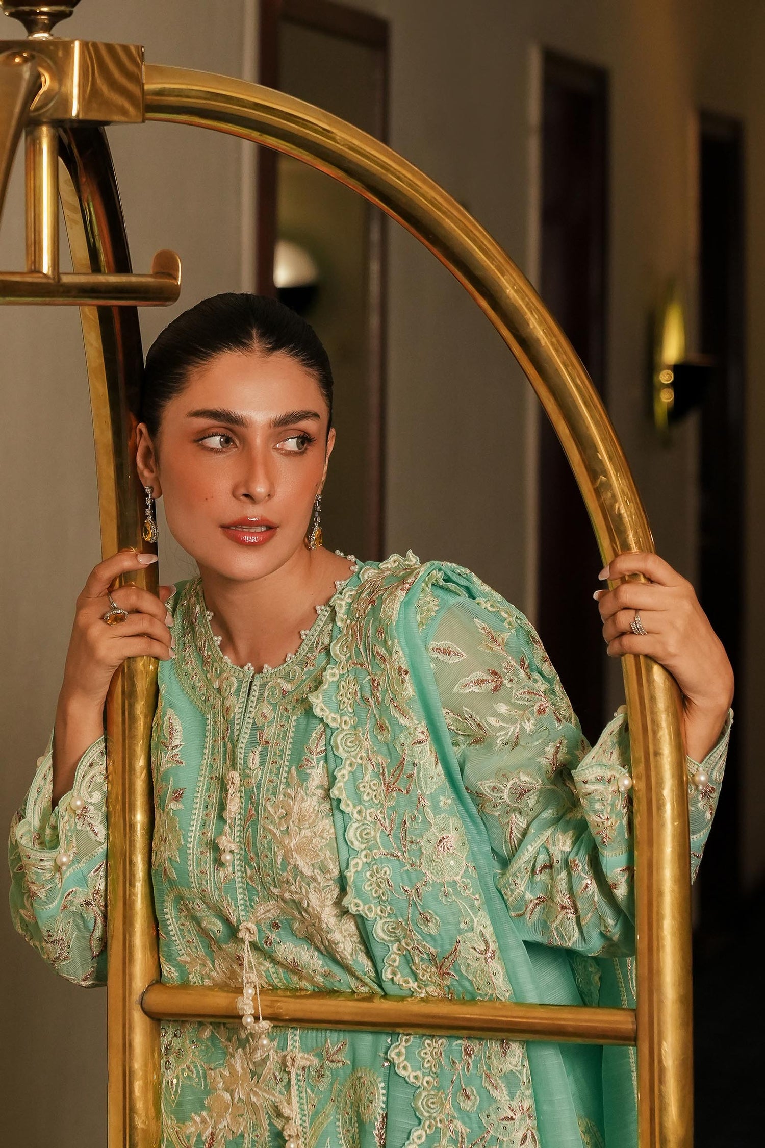 Sana Safinaz 3 Piece Ready to Wear Suit - Green - L100322