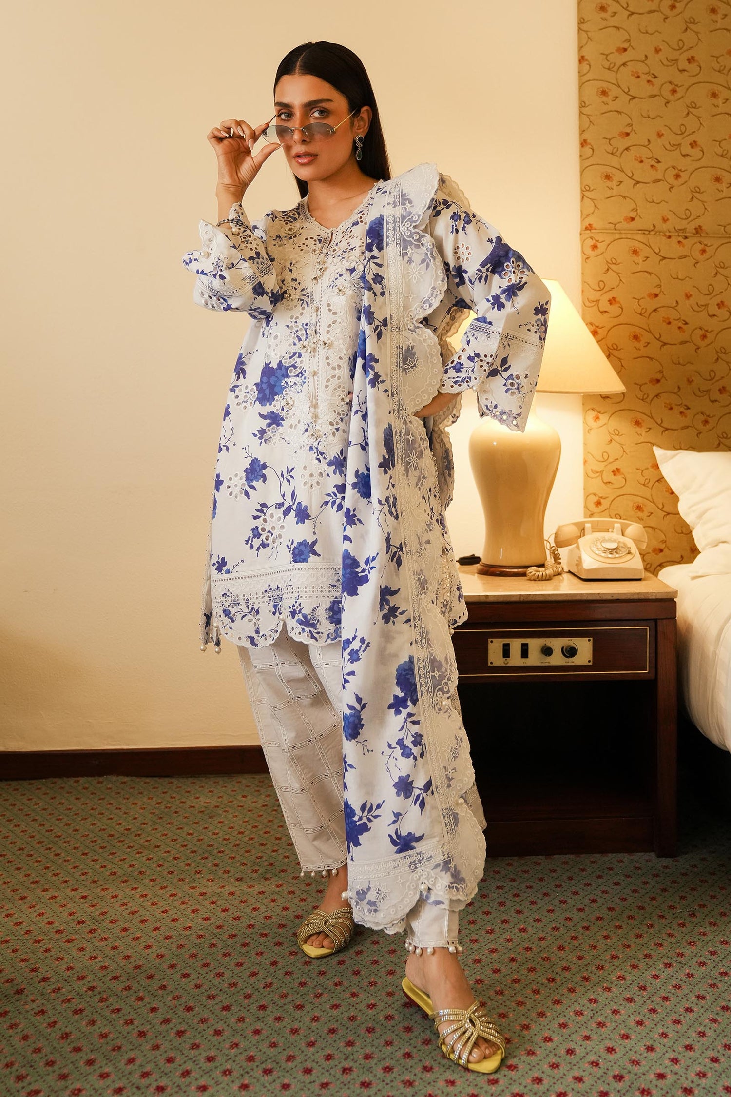 Sana Safinaz 3 Piece Ready to Wear Suit - Off-White - L100320