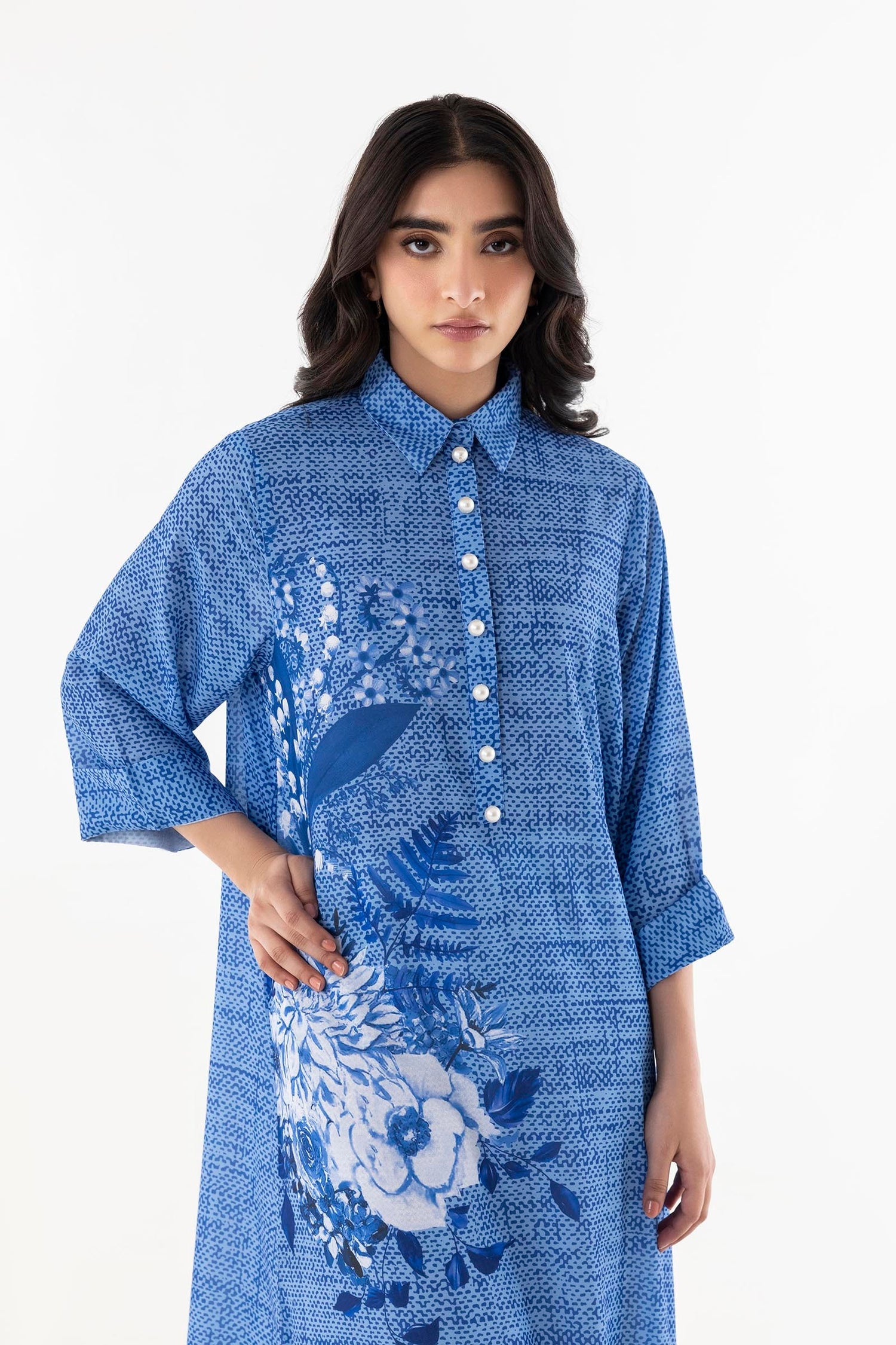 Sana Safinaz Ready to Wear Shirt - Blue - LB30367