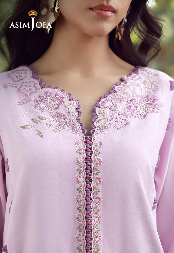 Asim Jofa 3 Piece Custom Stitched Suit - Pink - LB31647