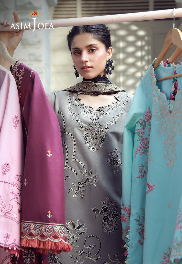 Asim Jofa 3 Piece Custom Stitched Suit - Beige - LB31639