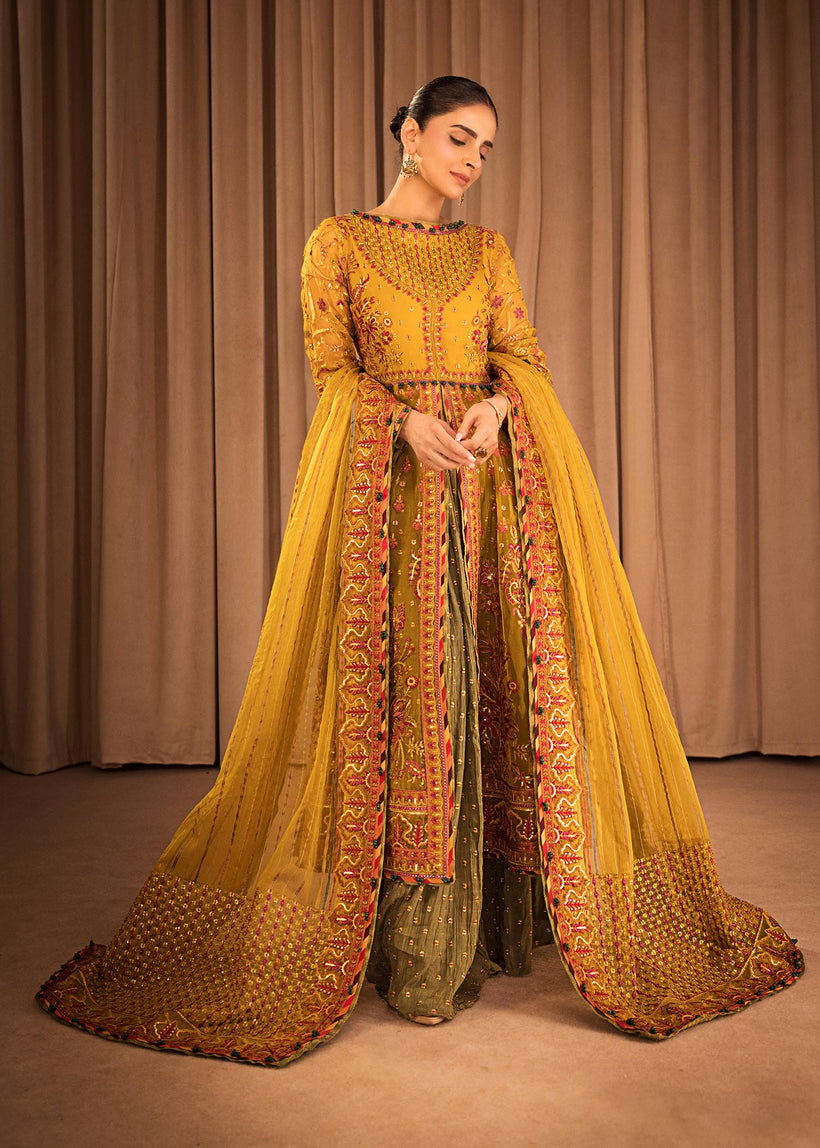 HSY 3 Piece Custom Stitched Suit - Yellow - LB28391