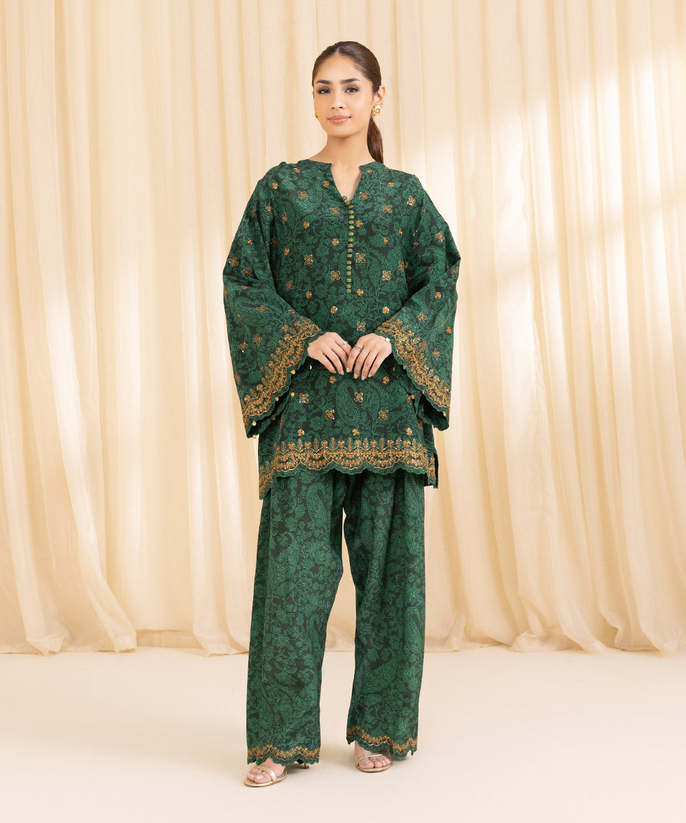 Sapphire 2 Piece Custom Stitched Suit - Green - LB288529