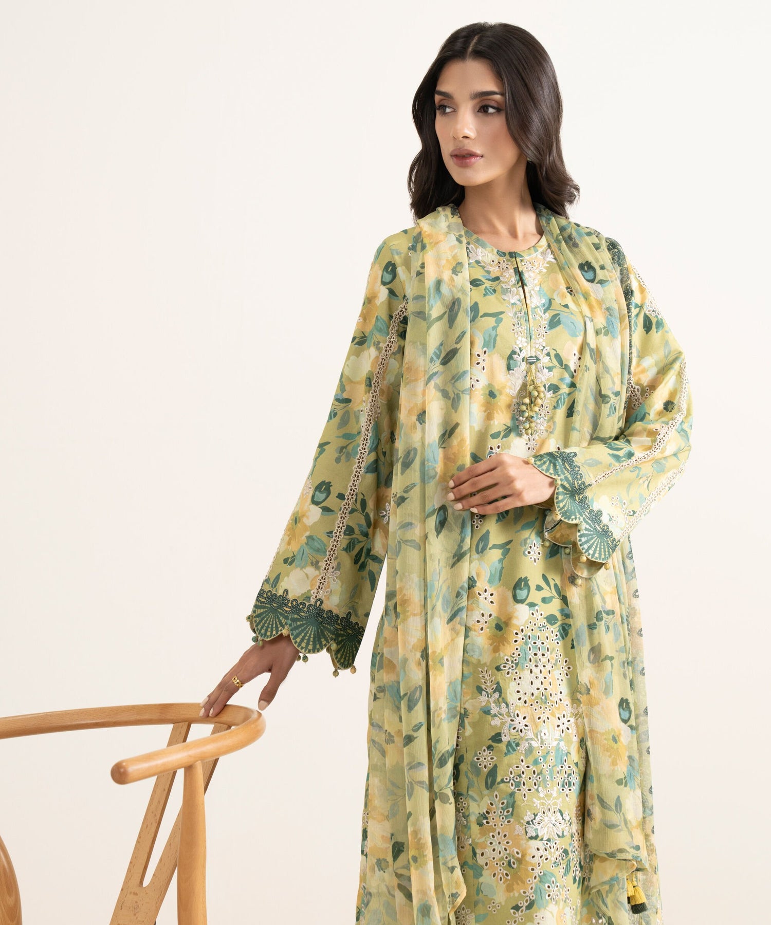 Sapphire 3 Piece Custom Stitched Suit - Apple Green - LB31309