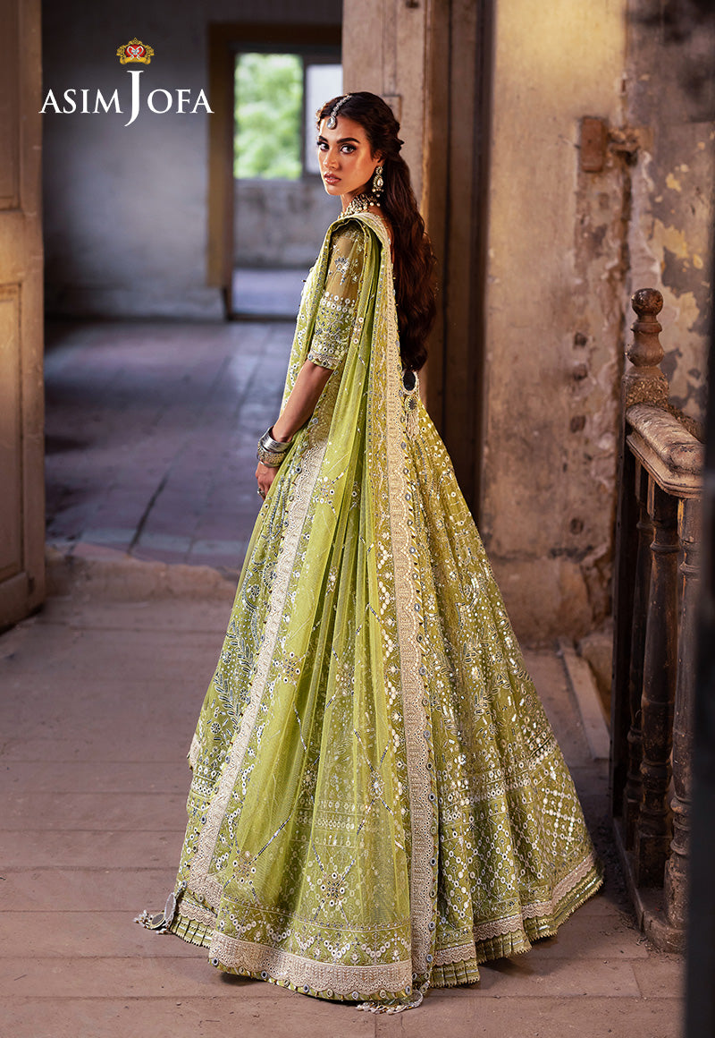 Asim Jofa 3 Piece Custom Stitched Suit - Green - LB288249