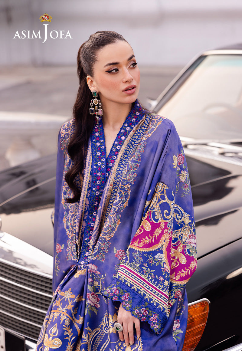 Asim Jofa 1 Piece Custom Stitched Shirt - Blue - LB29063