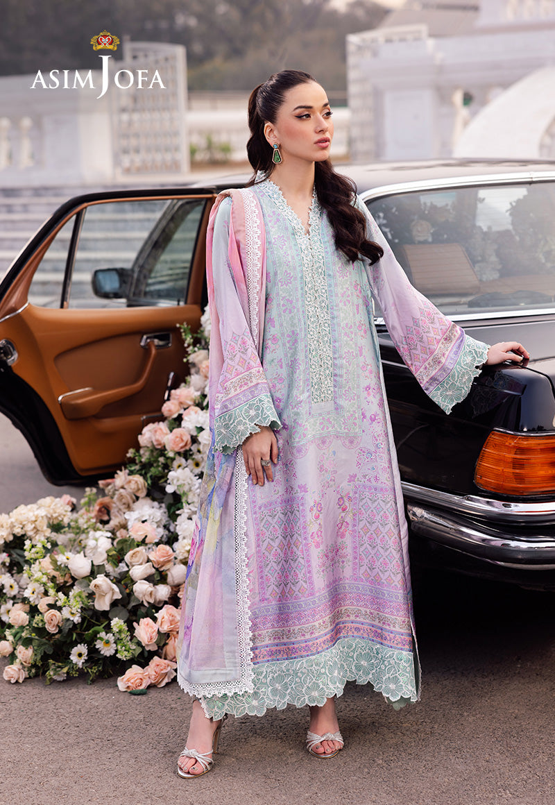 Asim Jofa 3 Piece Custom Stitched Suit - Green - LB29059