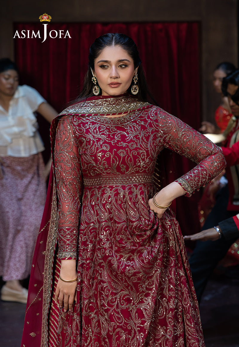 Asim Jofa 3 Piece Custom Stitched Suit - Pink - LB30510