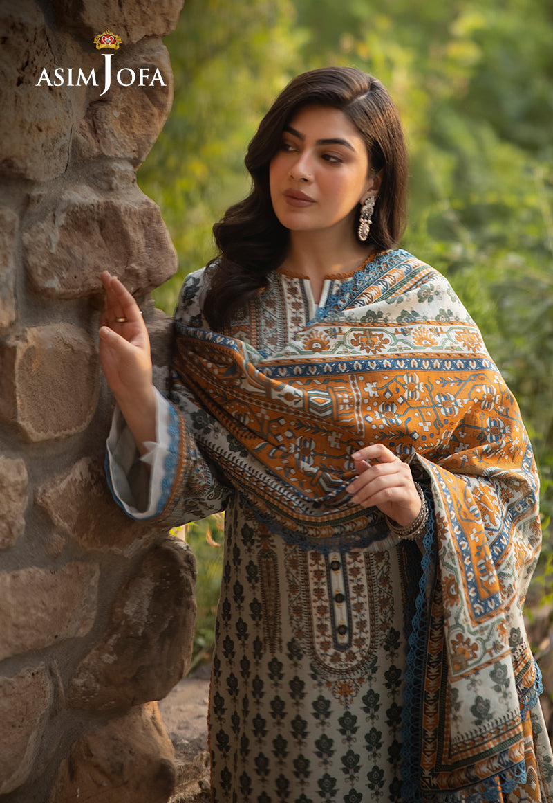 Asim Jofa 3 Piece Custom Stitched Suit - Gray - LB289013