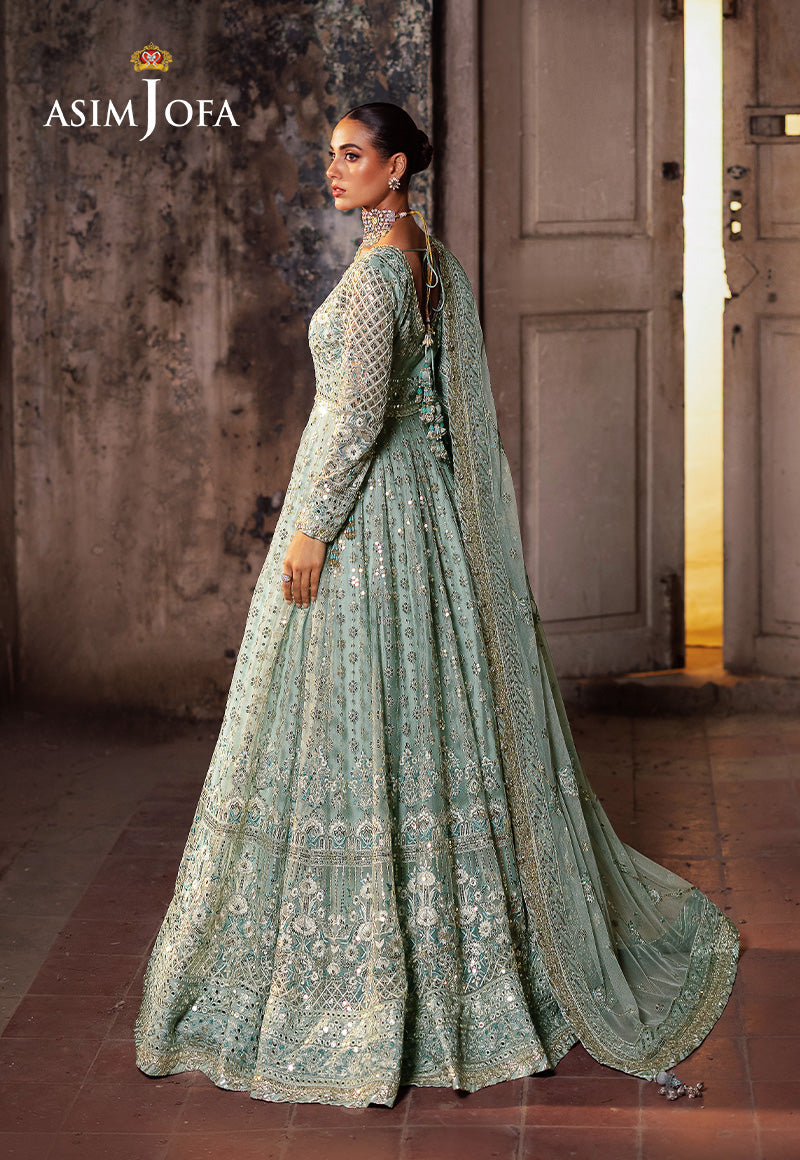 Asim Jofa 3 Piece Custom Stitched Suit - Green - LB288250