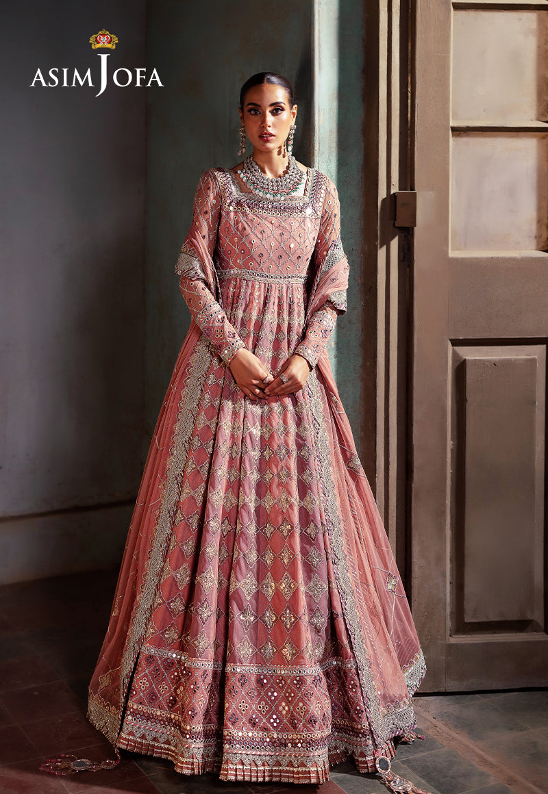 Libasco Asim Jofa 3 Piece Custom Stitched Suit - Pink - LB288255