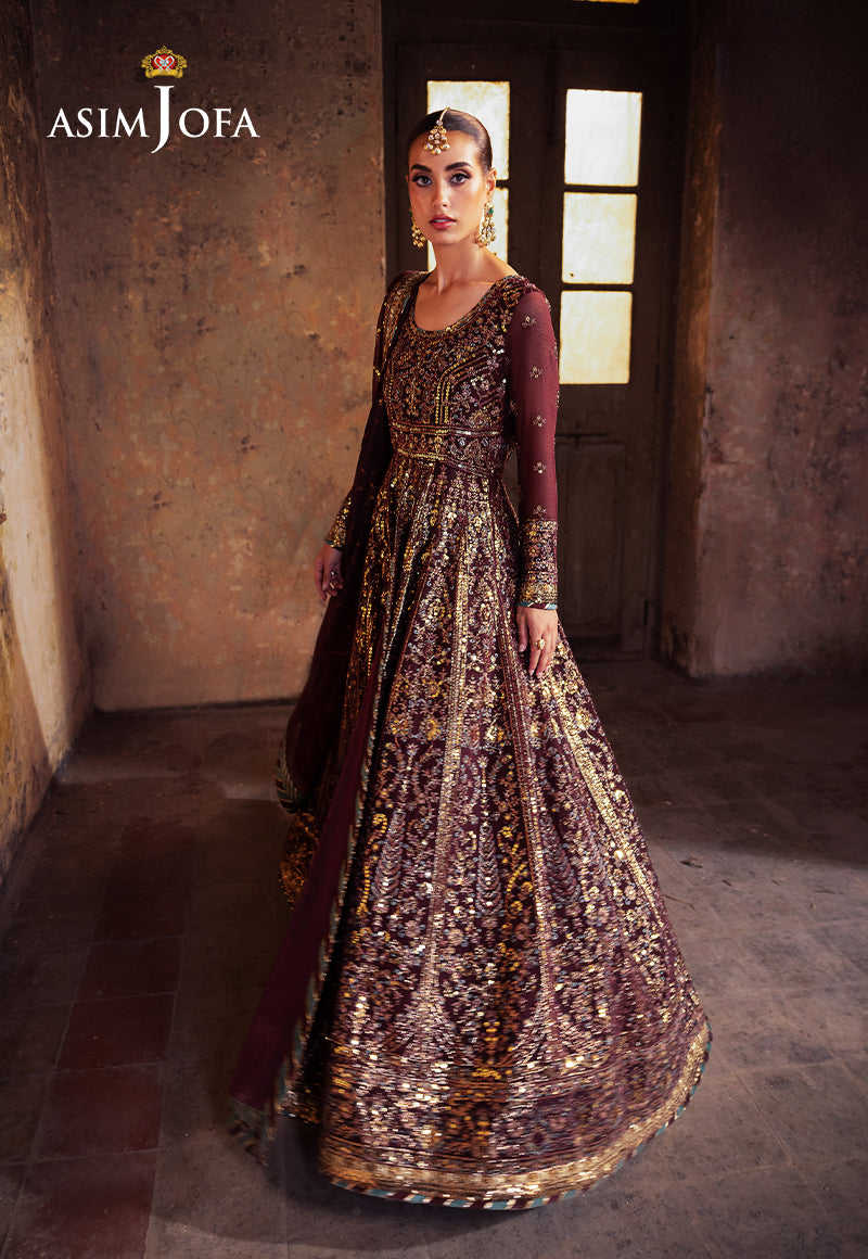 Libasco Asim Jofa 3 Piece Custom Stitched Suit - Brown - LB288247