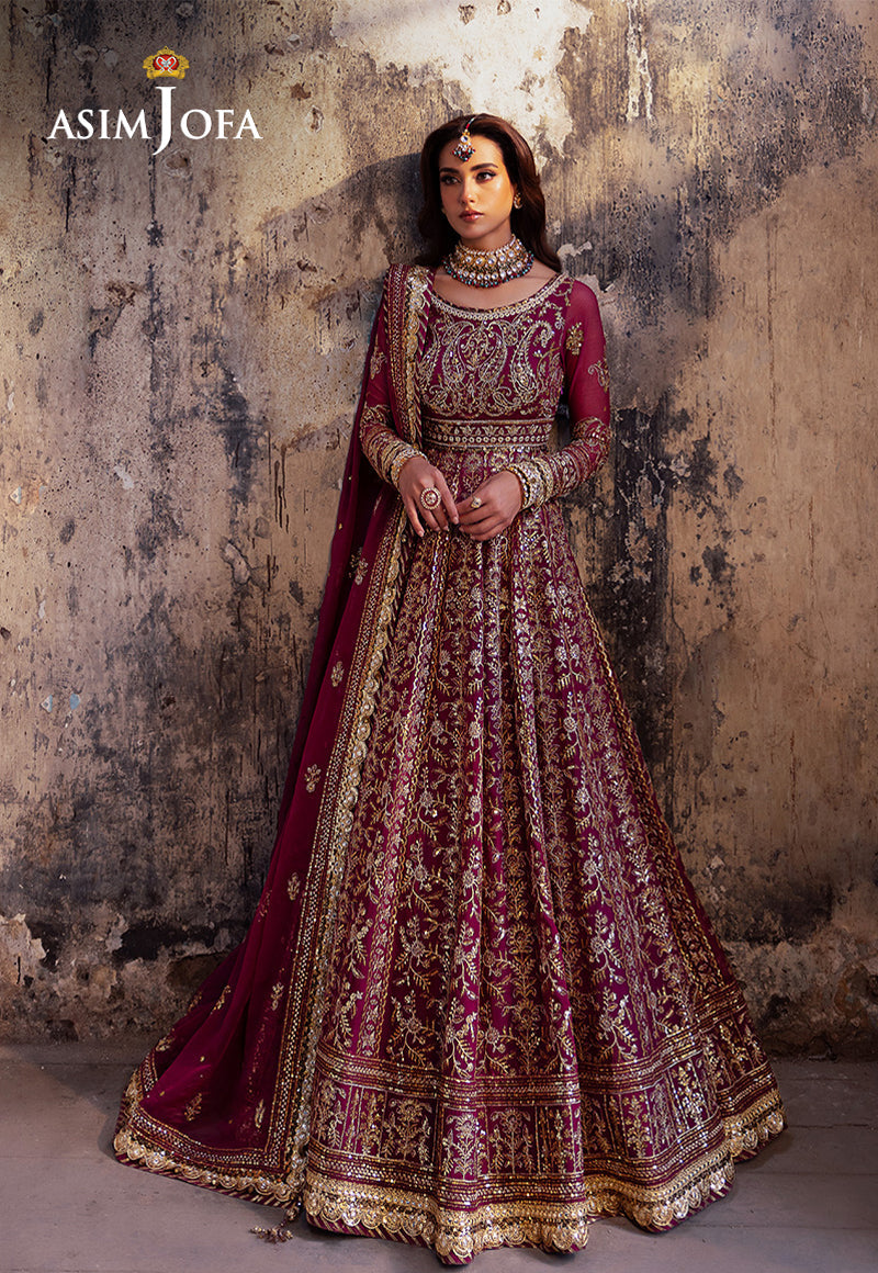 Libasco Asim Jofa 3 Piece Custom Stitched Suit - Purple - LB288256