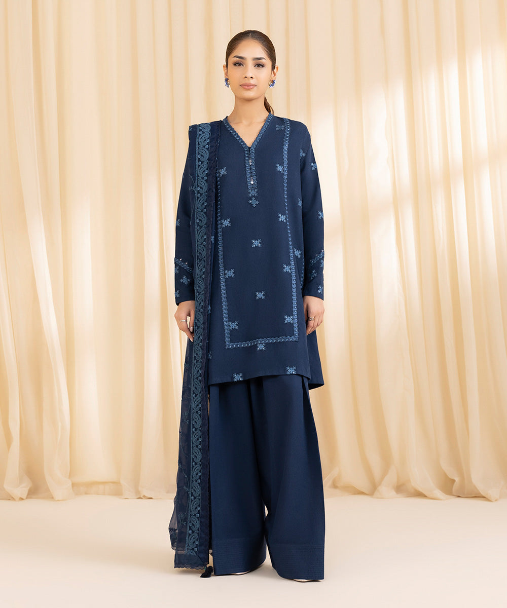 Sapphire 3 Piece Custom Stitched Suit - Blue - LB288622