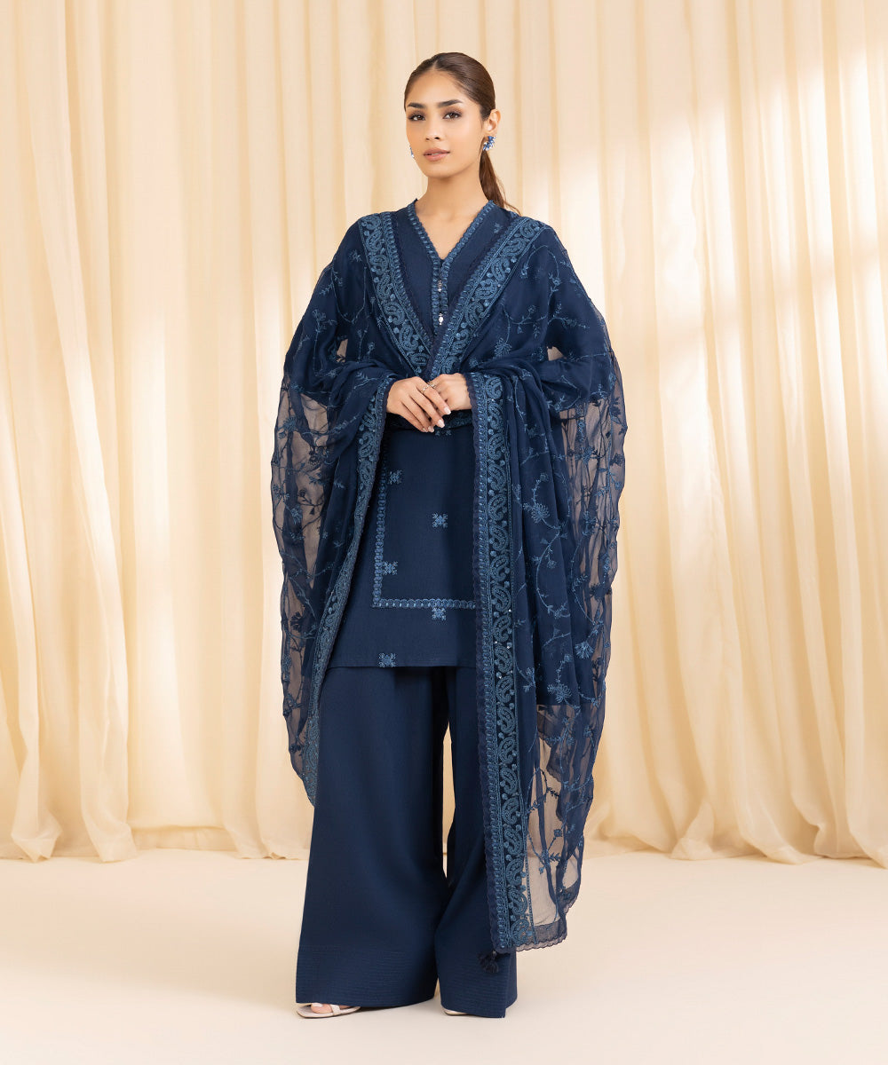 Libasco Sapphire 3 Piece Custom Stitched Suit - Blue - LB288622