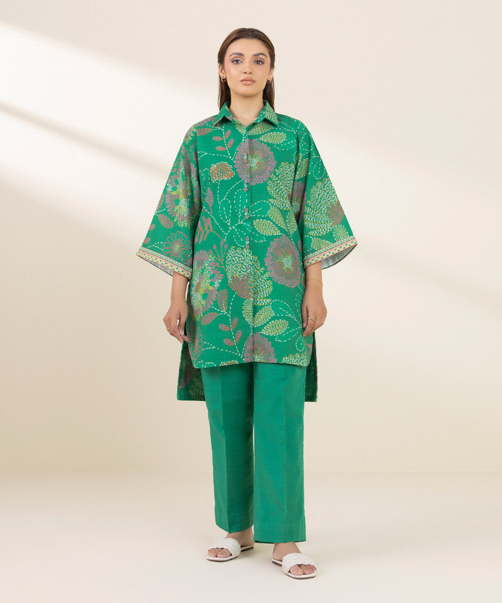 Sapphire 1 Piece Custom Stitched Shirt - Green - LB288490