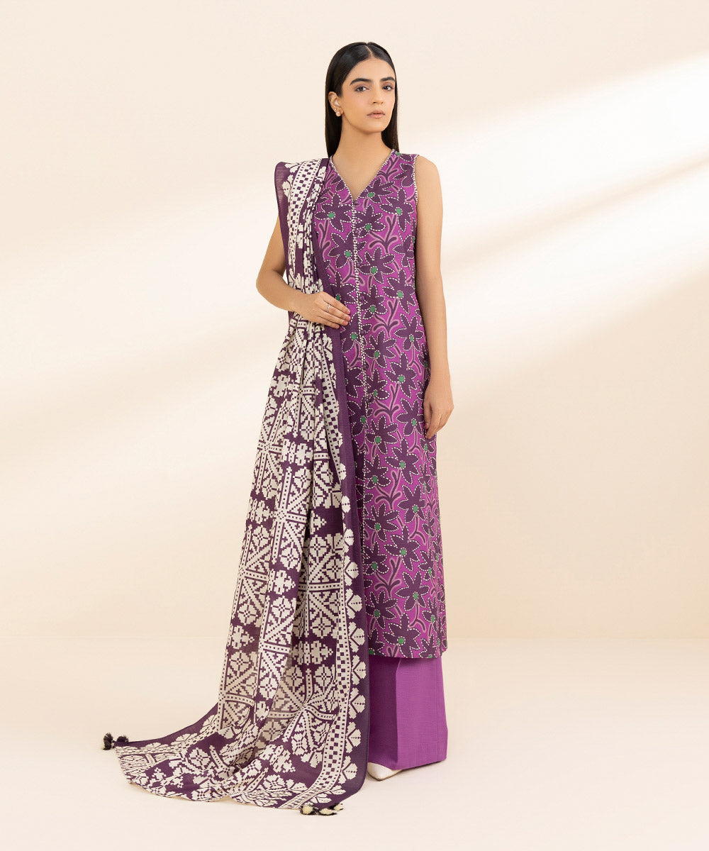 Libasco Sapphire 2 Piece Custom Stitched Suit - Purple - LB288550