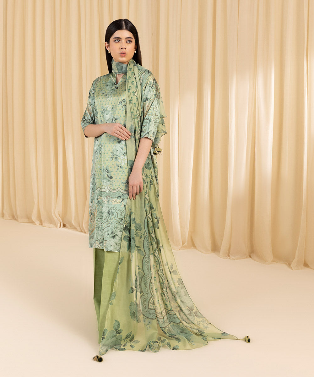 Sapphire 3 Piece Custom Stitched Suit - Green - LB288119