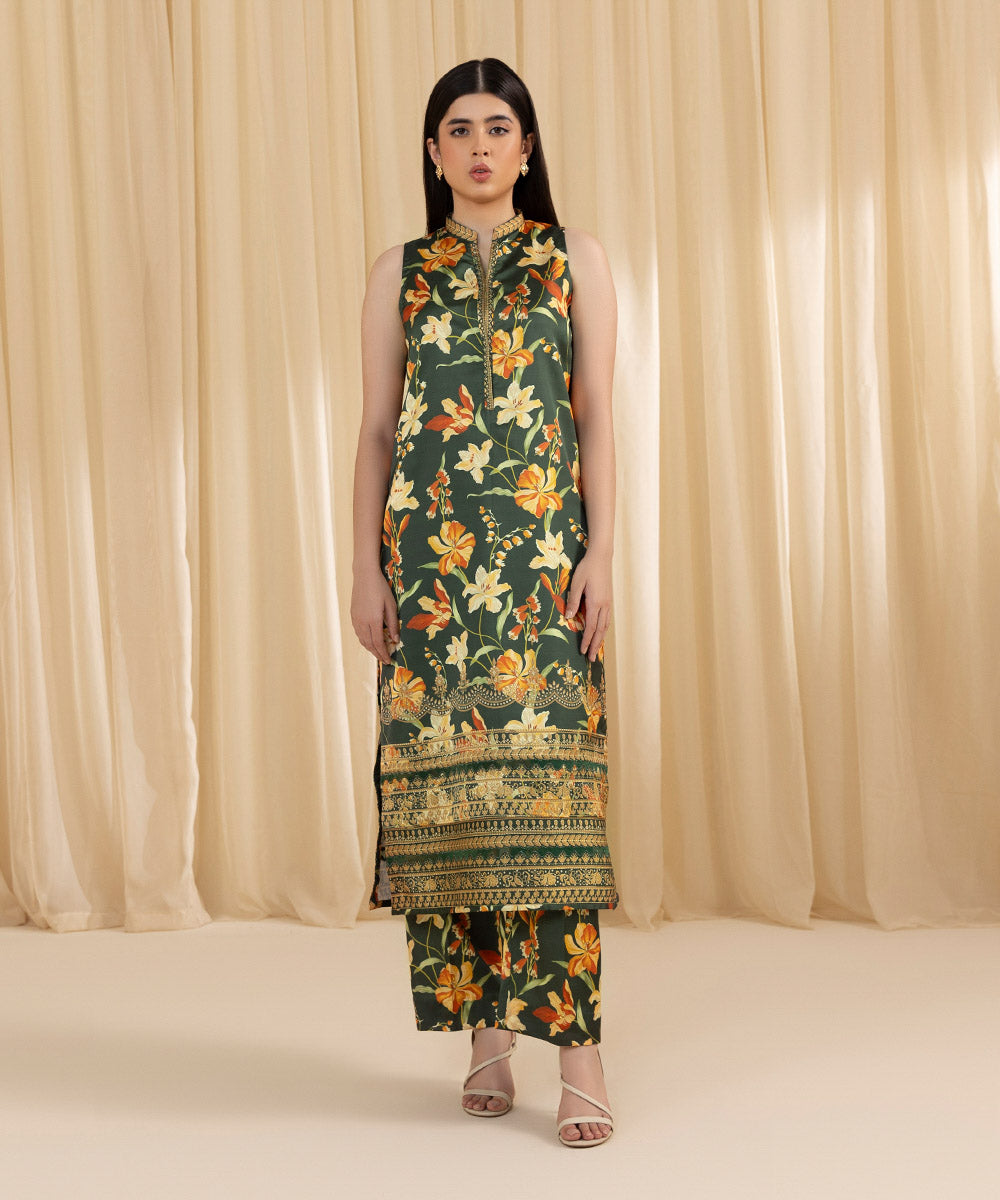 Sapphire 2 Piece Custom Stitched Suit - Green - LB288201